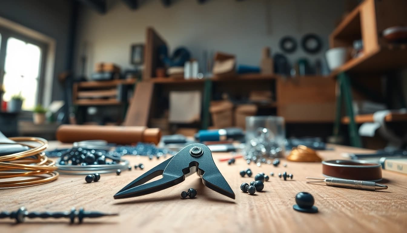 Nahaufnahme einer Tenaza para cortar alambre, die ihre scharfen Kanten zeigt, ideal für präzises Drahtschneiden in einer professionellen Werkstatt.