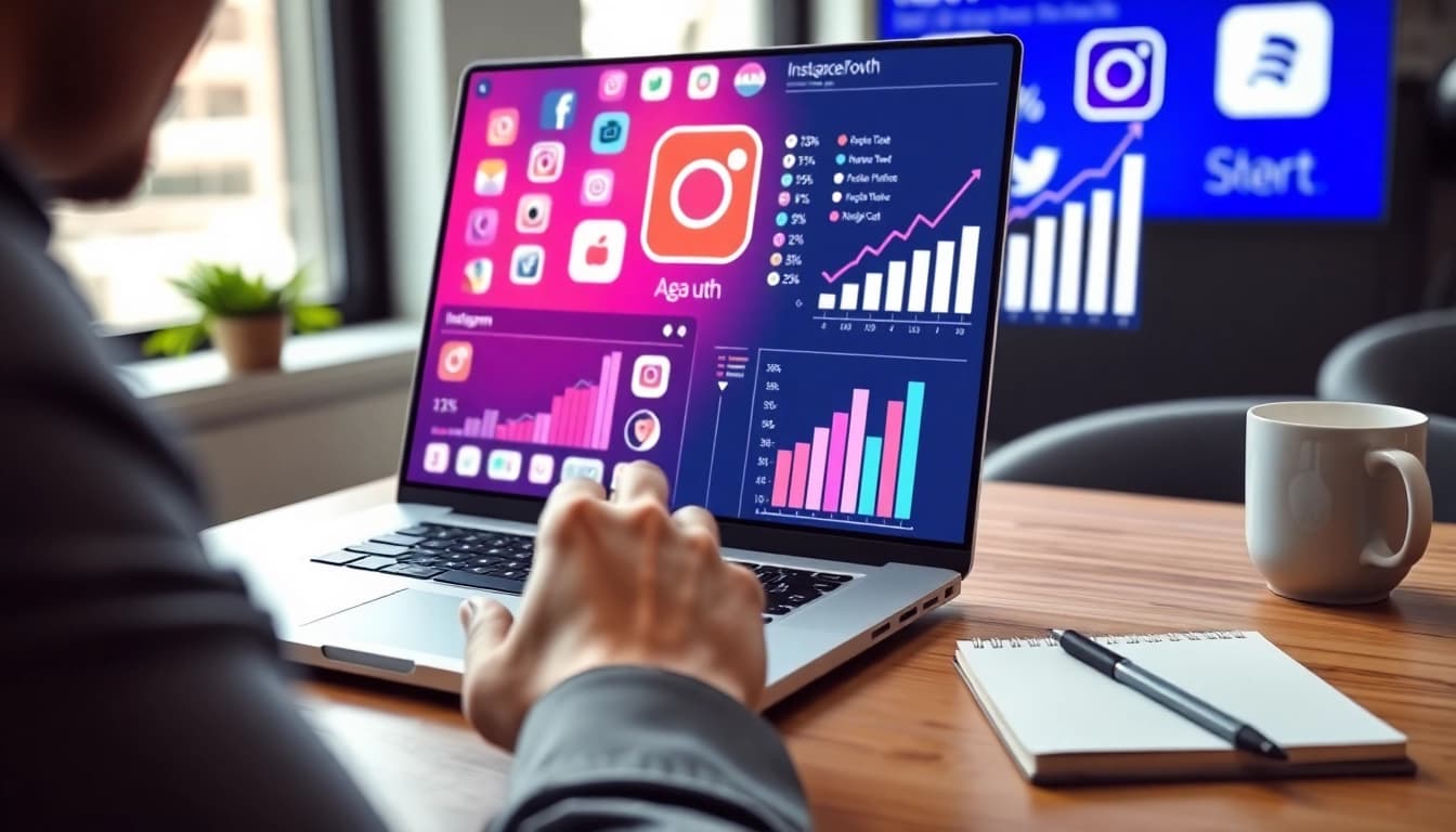 instagram フォロワー 買うの効果を分析している人のビジュアル