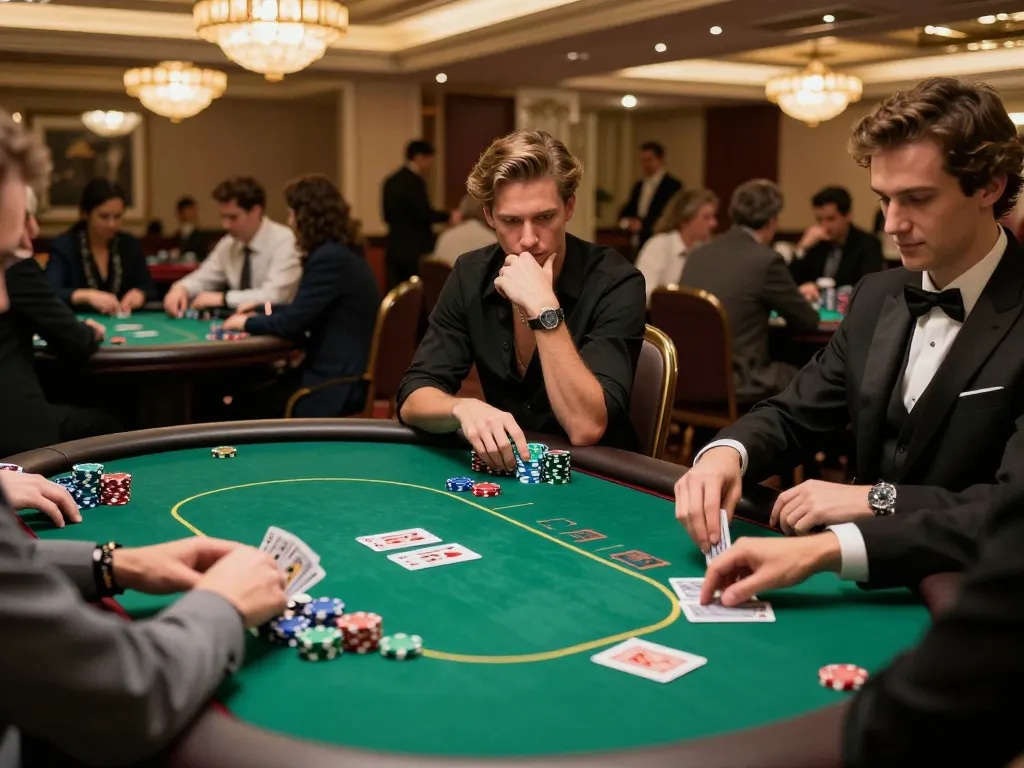 Play poker at tt88 trang chủ with friends in a vibrant casino setting, enhancing your gaming experience.