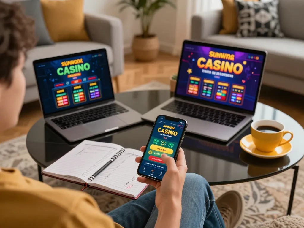 Engaging with sunwinapk mobile app in a cozy gaming setup