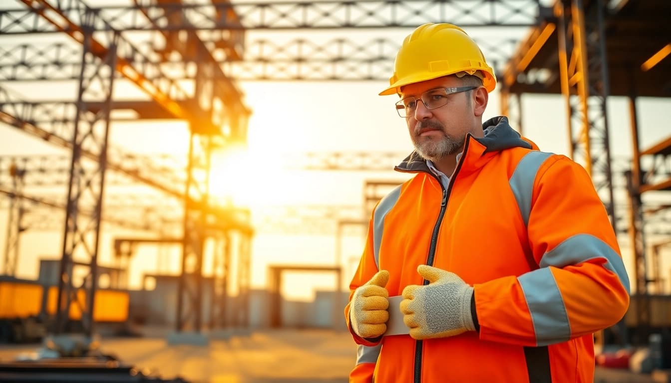 Trabajador con Equipos de Protección Individual de Portwest España en entorno industrial.