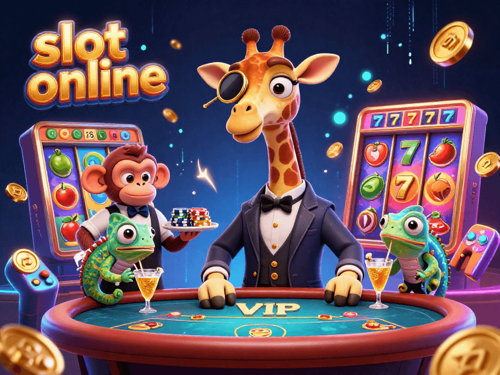 Spin the reels and win with engaging slot online gameplay, vibrant casino elements, and dynamic characters.