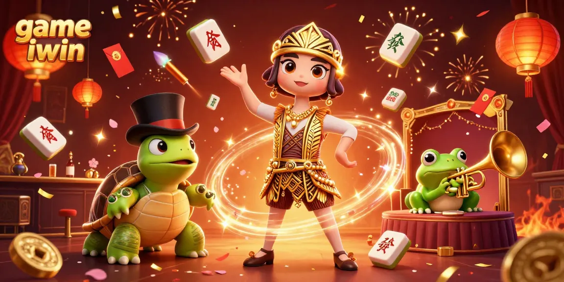 Experience the excitement of game iwin amidst vibrant casino themed illustrations.