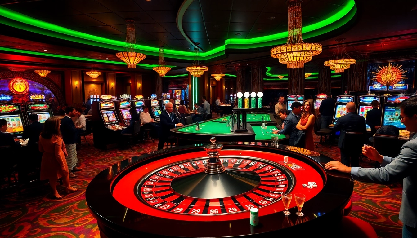 Ressentez l'excitation de meilleure casino en ligne avec des joueurs profitant de la roulette et des machines à sous vibrantes.