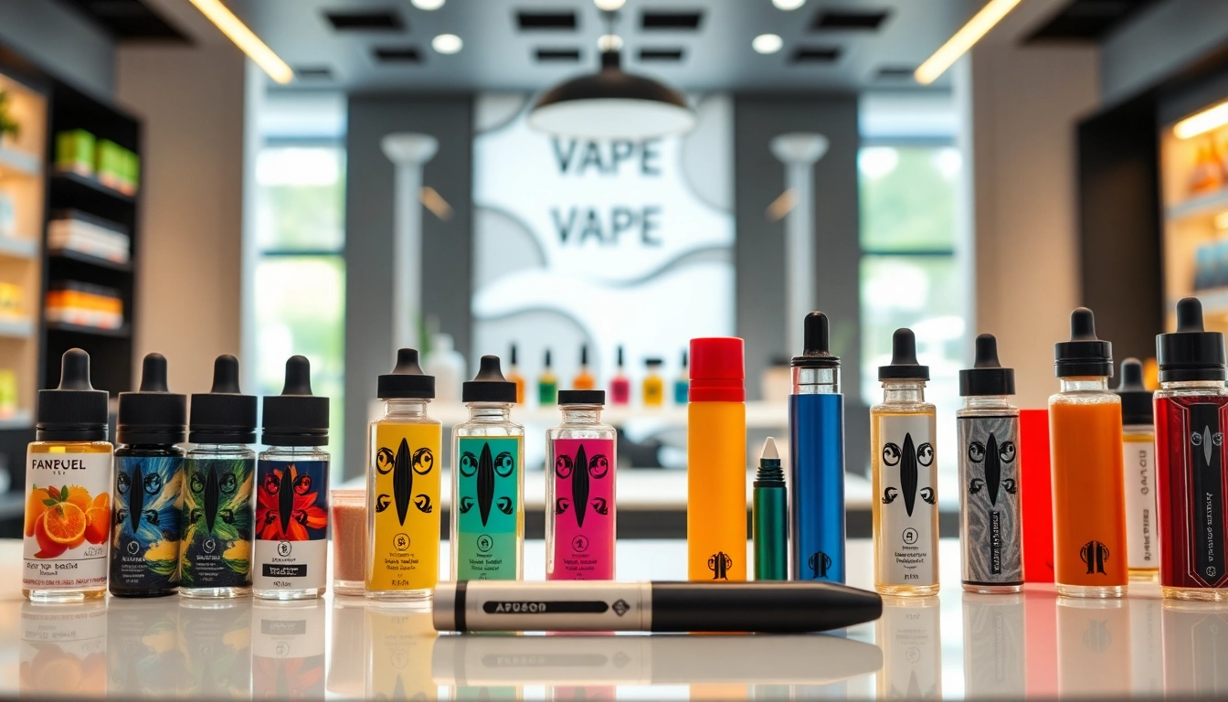 Explore premium products at Vape Juice Depot with a colorful display of eLiquids.