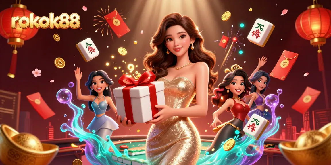 Track real-time RTP updates on rokok88 with engaging visuals and festive casino elements.