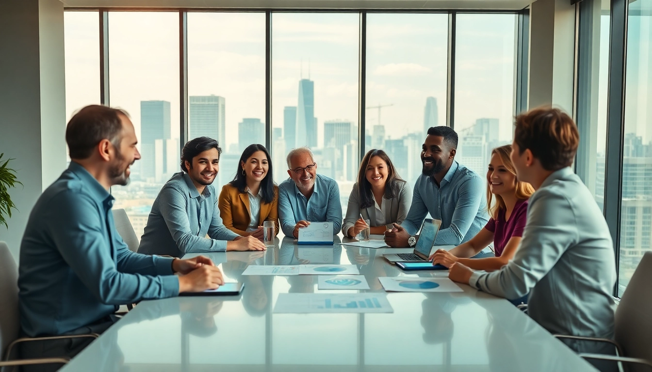 Engaged professional sharing founder leadership insights in a collaborative office environment.