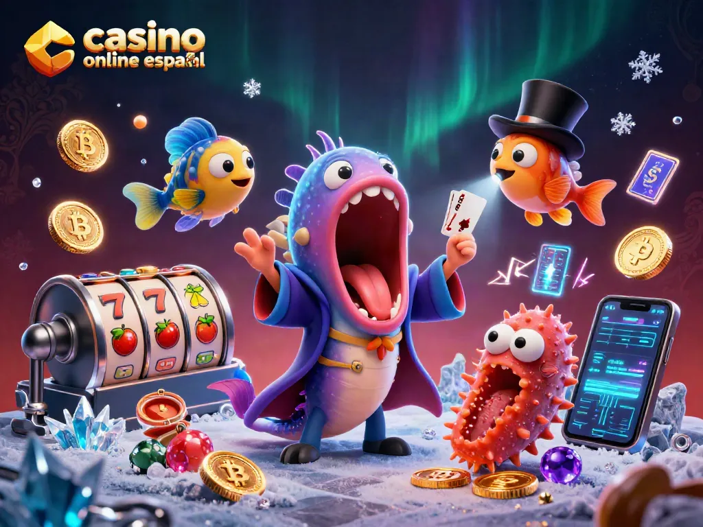 Juega en el casino online español con tragamonedas y jackpots en una escena mágica