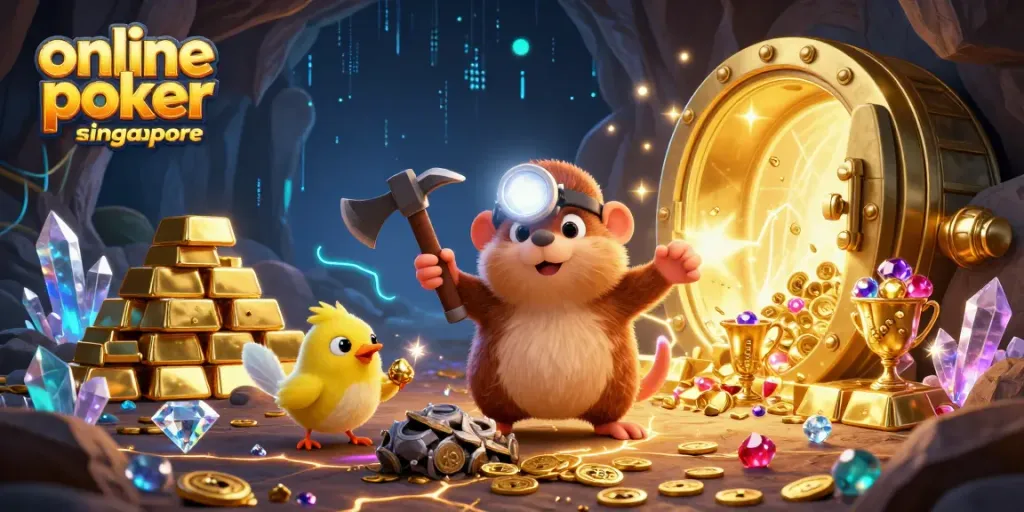 Experience thrilling gameplay with online poker sites Singapore featuring dynamic treasure hunt scenes and vibrant elements.