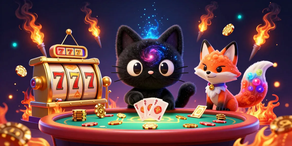 Menggandakan chip emas dan kartu dengan gaya bercahaya di dewa slot.