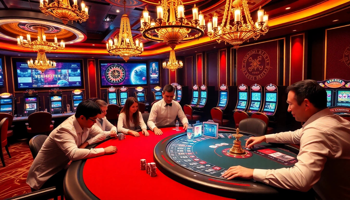 Découvrez l'excitation de la meilleure casino en ligne avec des joueurs participant à une partie de poker stratégique.
