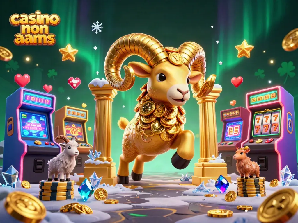 Scopri i migliori casino non AAMS con una rappresentazione 3D ricca di dettagli e colori, evidenziando giochi e slot.