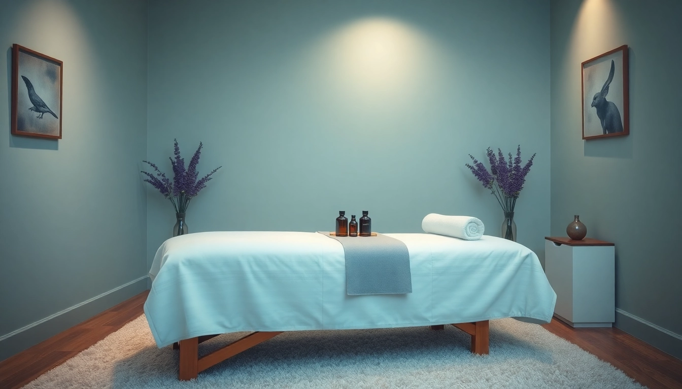 Experience soothing 출장마사지 in a tranquil therapy room with calming colors and inviting decor.
