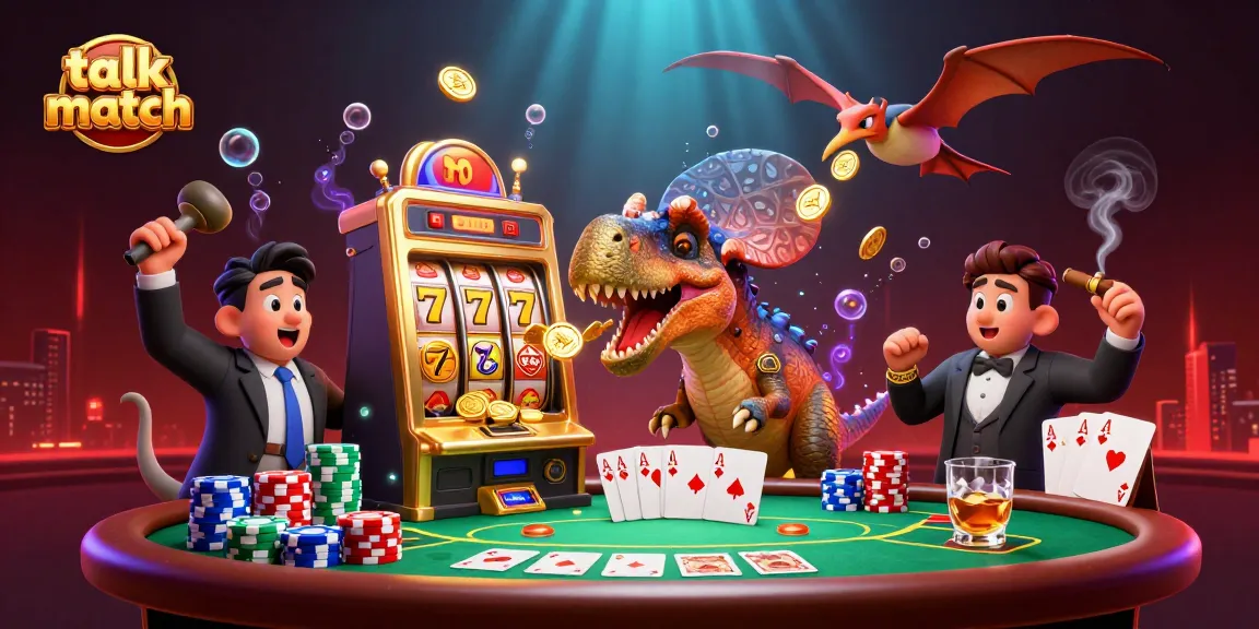 Experience the excitement of talk match with a pachycephalosaurus winning coins at a slot machine.