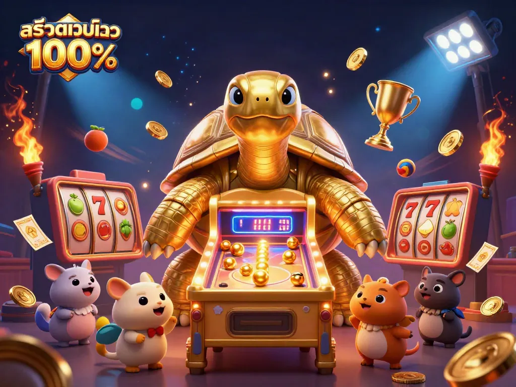 เล่นสล็อตเว็บตรง 100% กับเต่าทองคำในเกมสุดมันส์ พร้อมรางวัลใหญ่