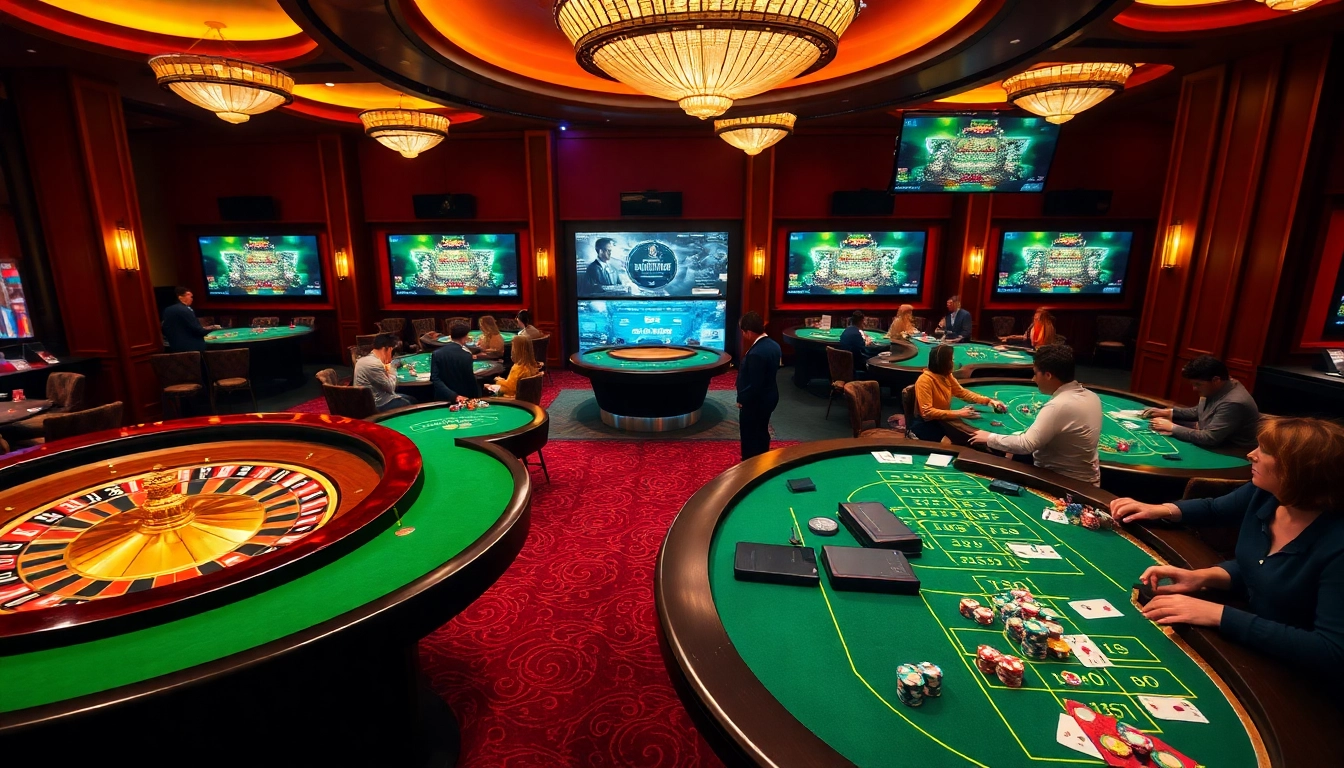 Vivez l'excitation sur un site de casino en ligne avec des joueurs à des tables de luxe et une roulette dynamique.