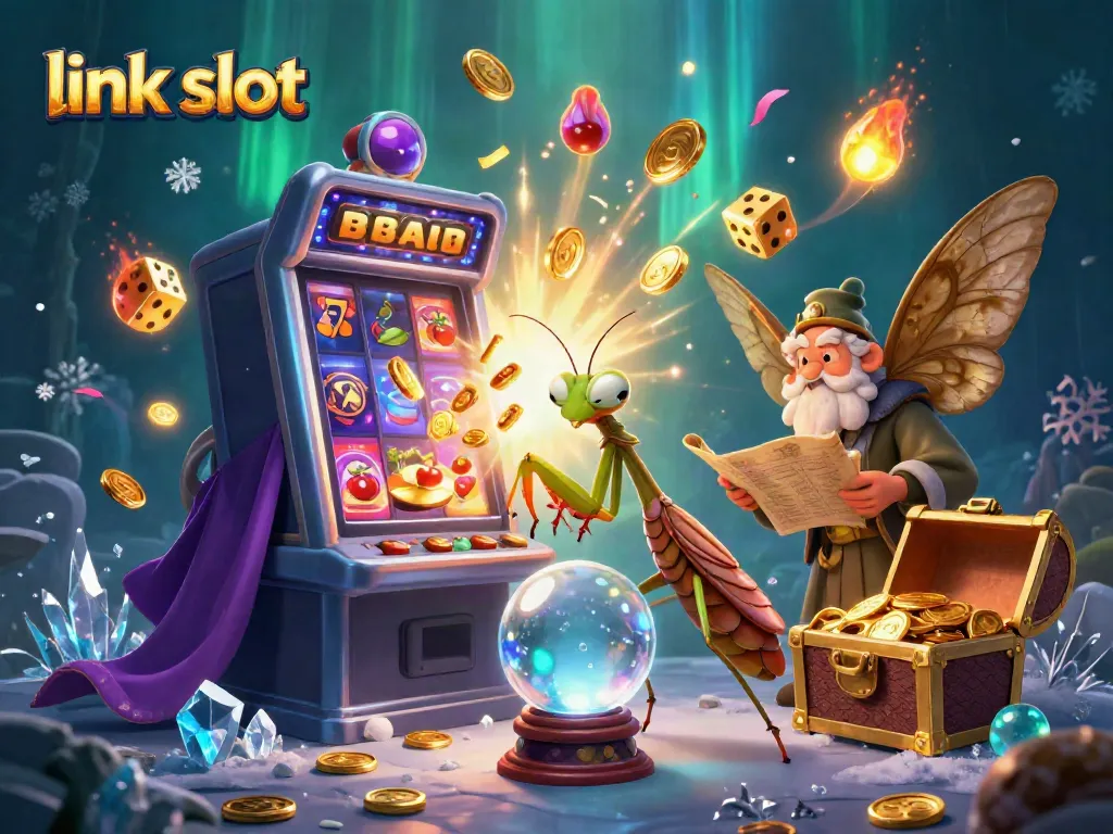 Mainkan game slot gacor dengan simbol beruntun dan keberuntungan menyebar di sekitar.