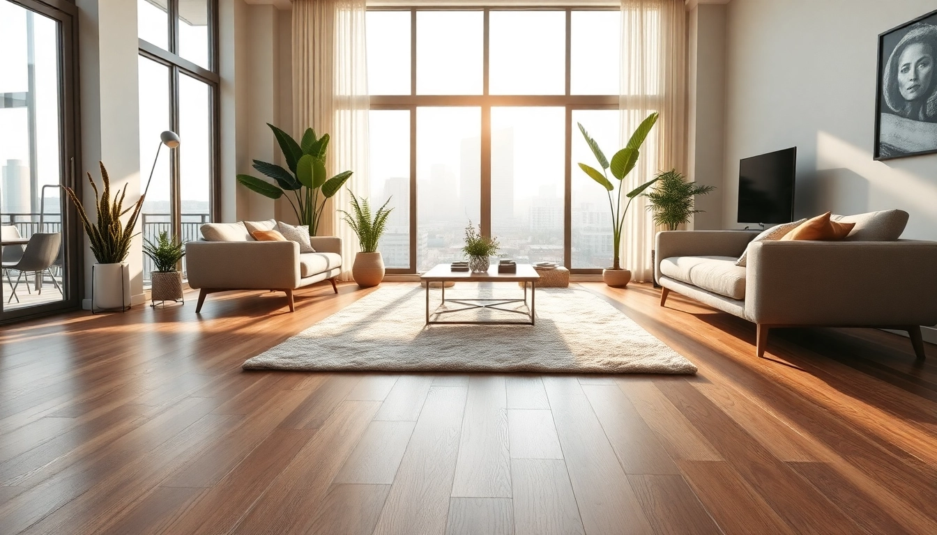 Elevate your space with luxury vinyl flooring, showcased in a modern living room setup.