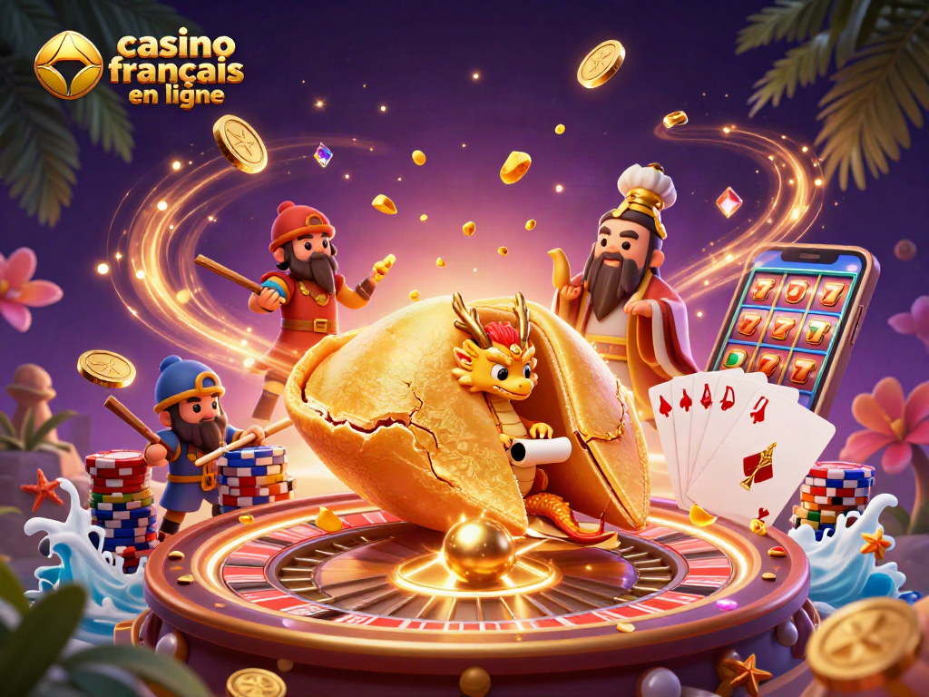 Jouez au casino francais en ligne avec bonheur grâce à des personnages fantastiques et des jetons en or.