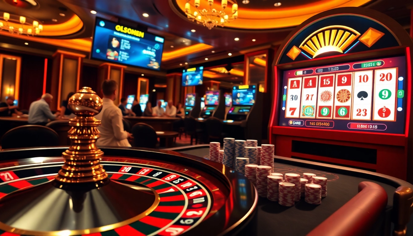 Vivez l'excitation de la meilleure casino en ligne avec une scène de jeu virtuel vibrante et luxueuse.