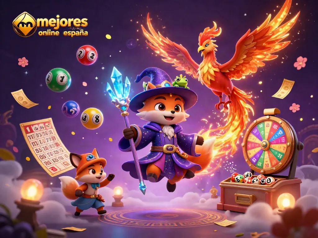 Visualiza los mejores casinos online España con una escena mágica de juego vibrante y emocionante