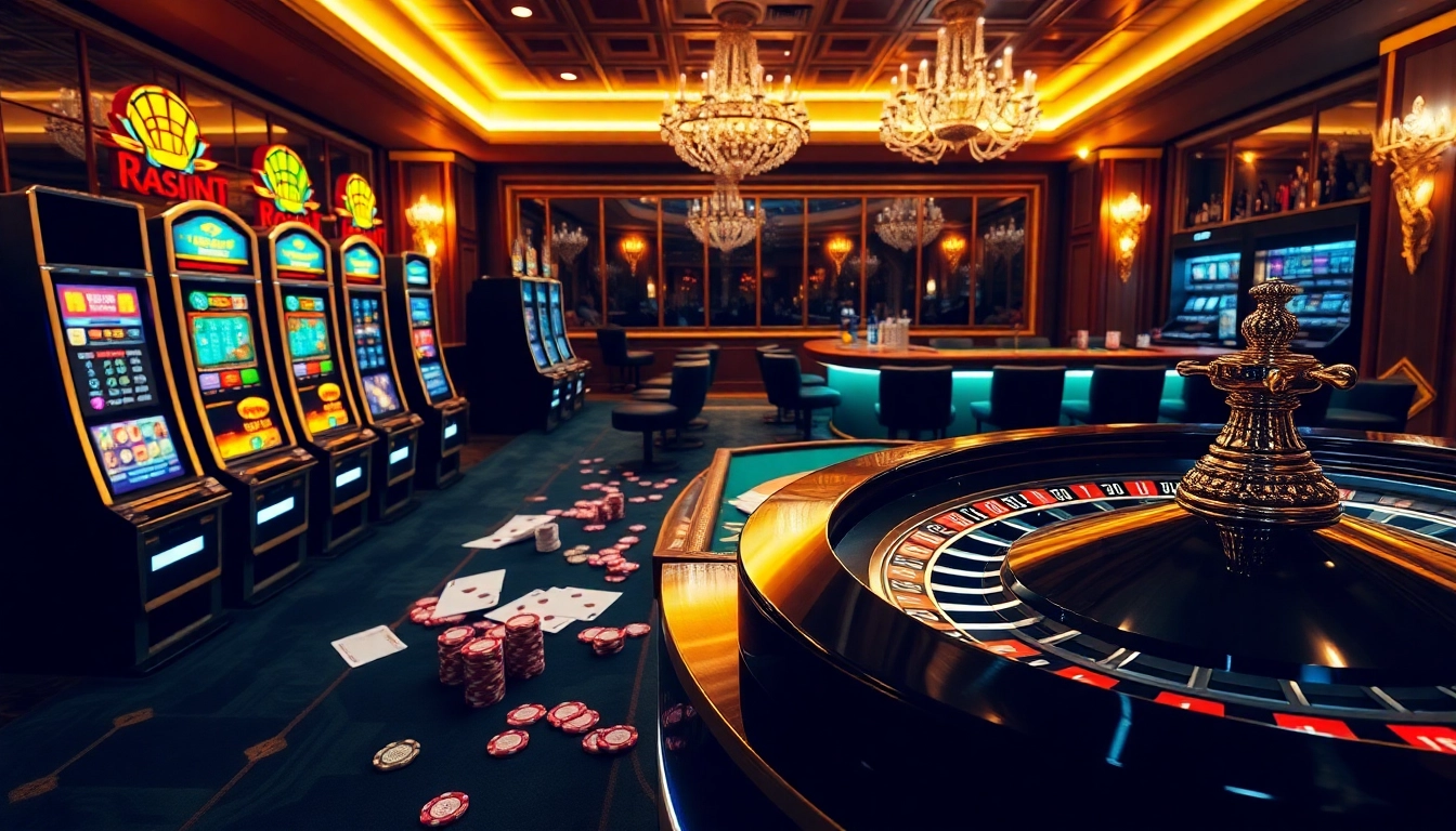Jeu passionnant au meilleure casino en ligne avec des jetons de poker et des machines à sous vibrantes.