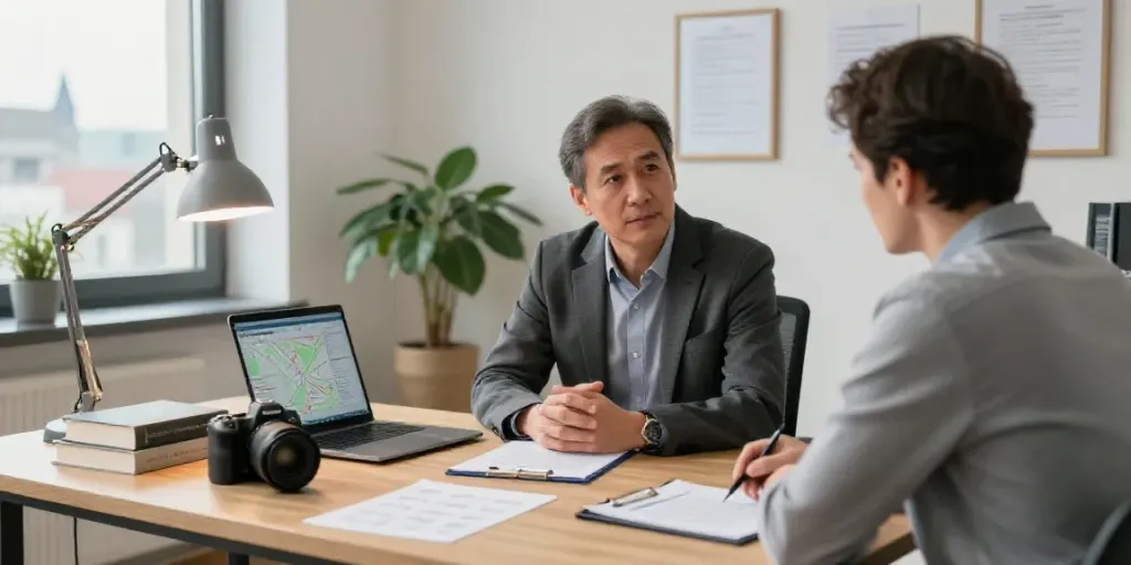 Professional consultation for mpu vorbereitung hannover in a warm office setting