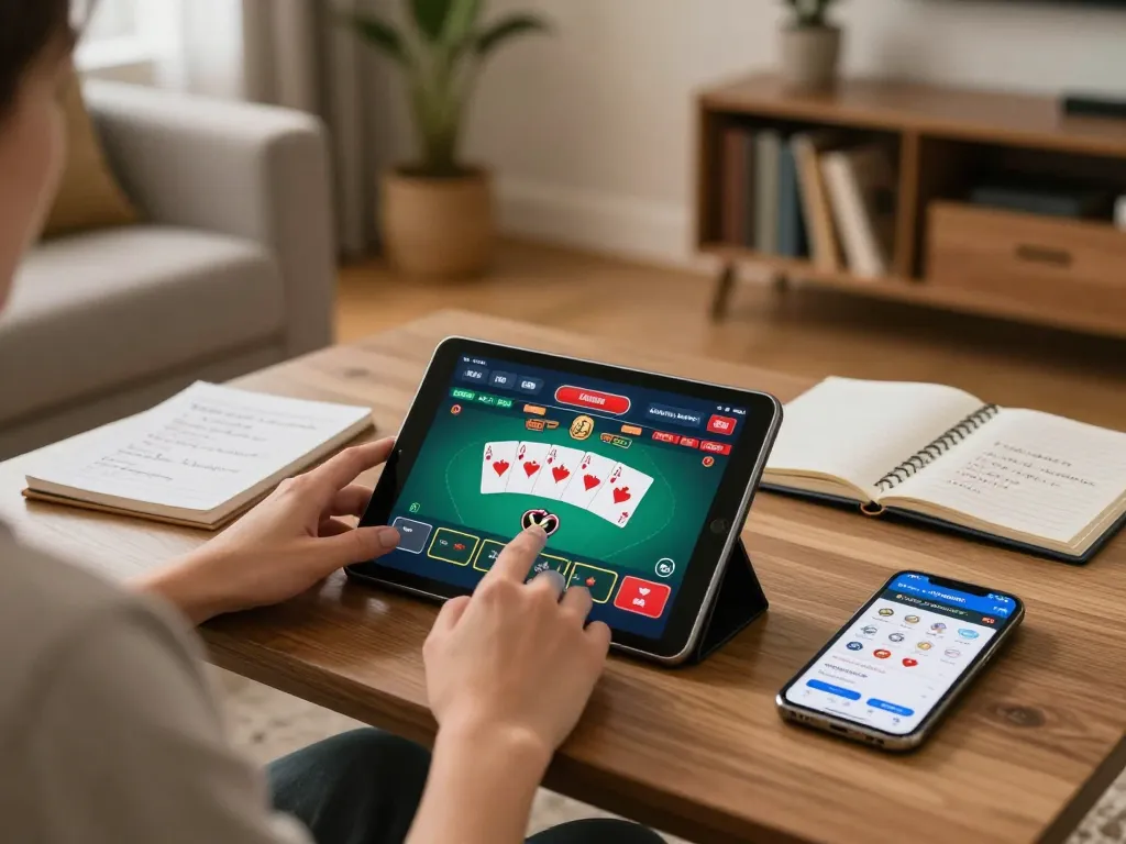 Engaging gameplay with online casinos in Canada reddit on tablet in a cozy home setting