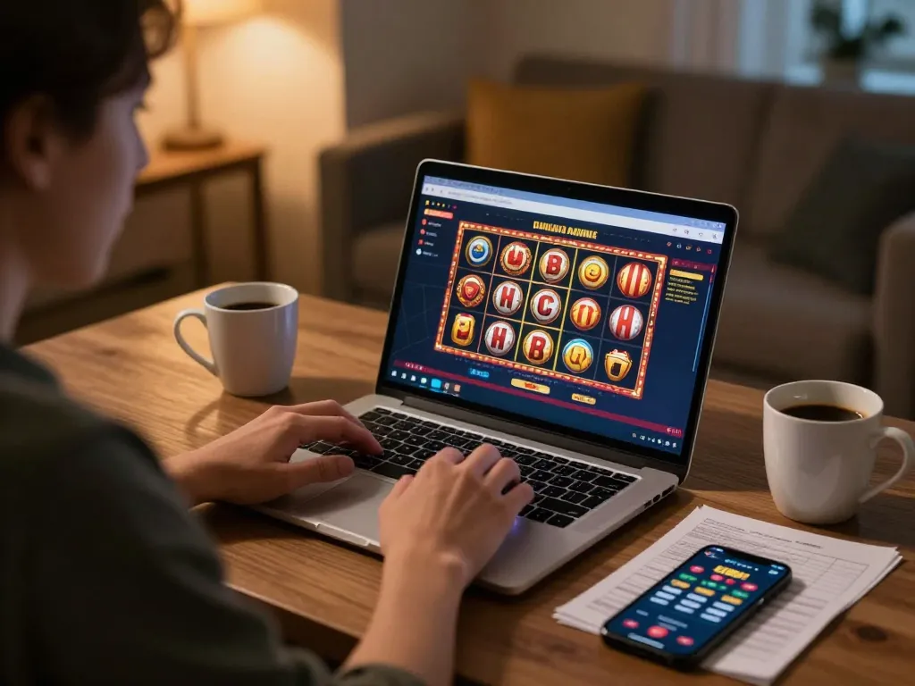 Engaging in strategic gameplay on an online casino platform showcasing situs slot gacor for maximizing wins.