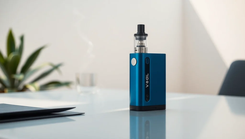 Vozol Vaping Device elegant im Vordergrund mit moderner Ästhetik.