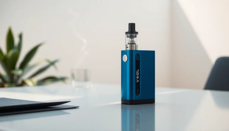 Vozol Vaping Device elegant im Vordergrund mit moderner Ästhetik.