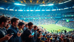 Engaging scene showcasing the best sportsbooks in Mexico with fans enjoying live sports betting.