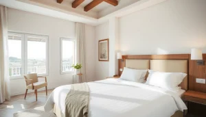 Scopri le dimensioni letto una piazza e mezza con biancheria elegante in un ambiente luminoso.