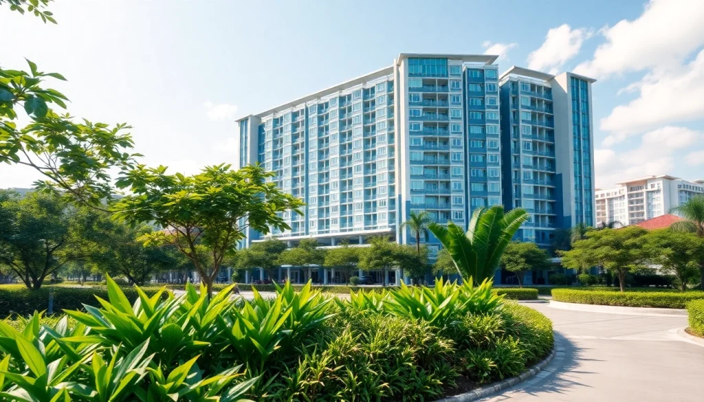 View of the modern Tampines EC with lush landscaping and natural lighting.