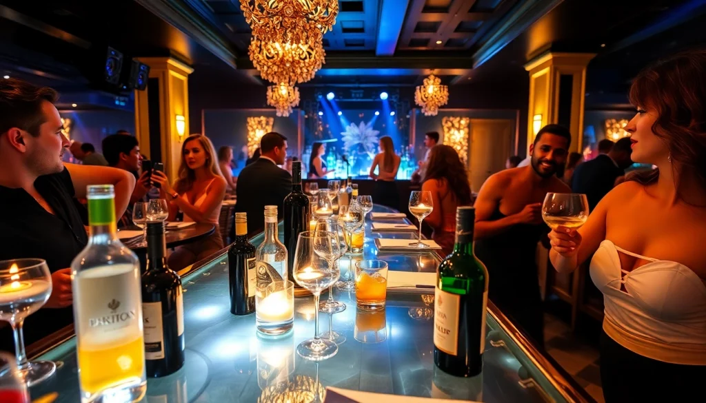 Dinner sxm at Club Noir, St. Martin, showcasing a lively nightlife atmosphere with elegant table settings and stunning performances.