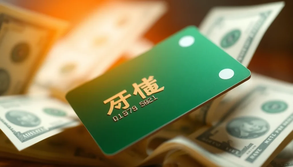 카드현금화와 함께 움직이는 현금을 나타내는 이미지