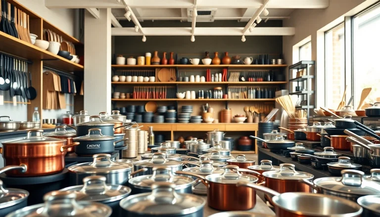 Cookware shop Auckland featuring modern cookware displays and a welcoming atmosphere.